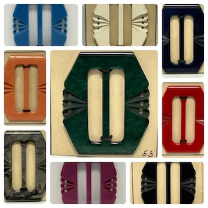 1940s Casein Buckle 60mm x 47mm Vintage New Old Stock  BUCK0027