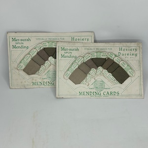 Unused Vintage 1920&#39;s GLOBE BRAND Hosiery Darning Mending Cards Made In Great Britain Mixed Colours Pack New Old stock