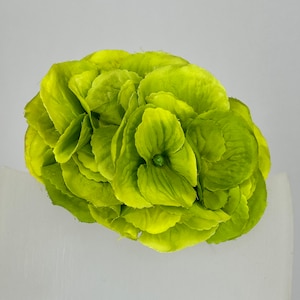 Lime Green Hydrangea Arrangement Bendy Hair Clip Vintage Style