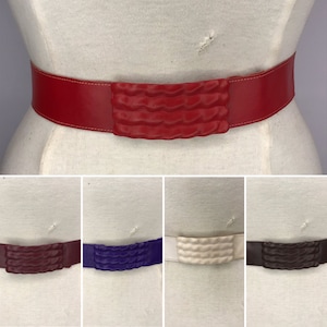1940&#39;S 1950&#39;S Vintage New Old Stock Ladies Leather Belt 1.5 inch wide