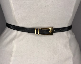 Vintage 1940's-'50s Skinny Mens GENUINE LEATHER Belt 
