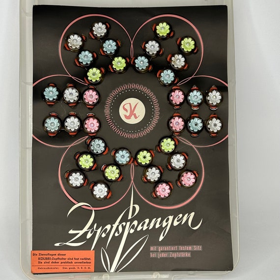 1 Amazing ZOPFSPANGE Card Of 36 German Braid Plai… - image 1