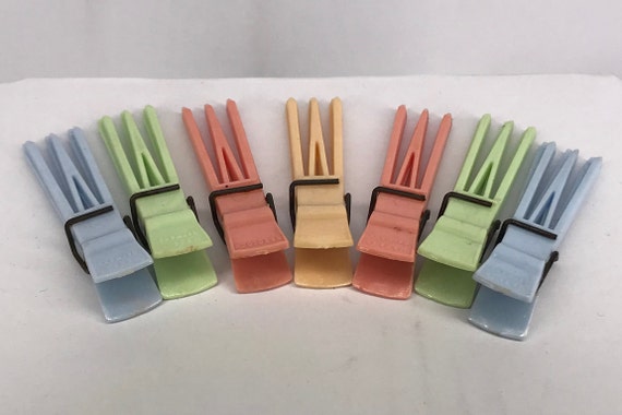 1950 s Vintage Deadstock New Old Stock GABOLOCK Plastic Pin Curl Clips Set of 7 Curl Clips Etsy UK