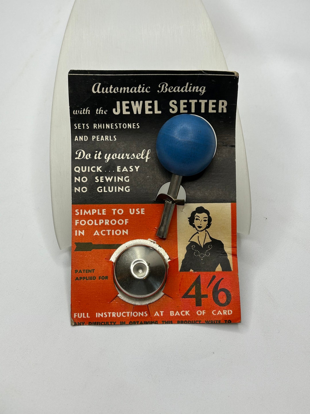 Jewel Setter Tool for Setting Rhinestones and Pearls 1950's Vintage