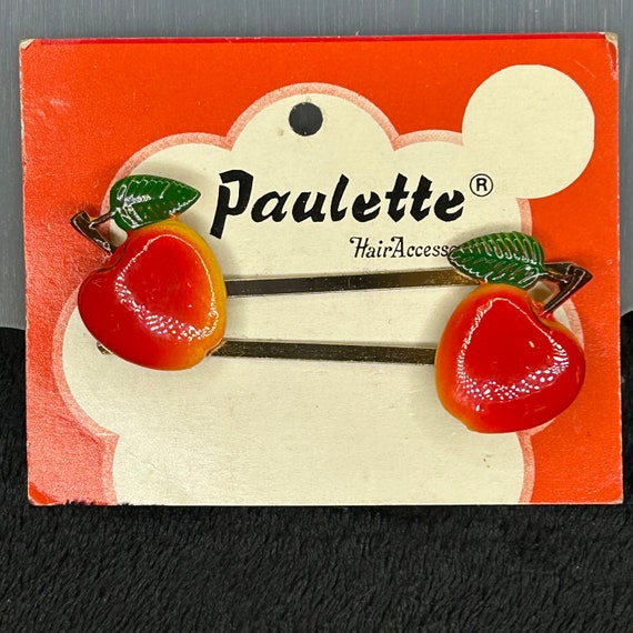 1960s Vintage New Old Stock Fruit Bobby Pins By P… - image 7