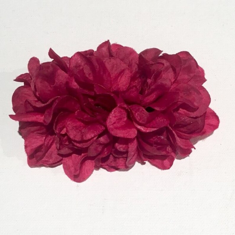 Burgundy Red Delphinium Clip Hair Flower