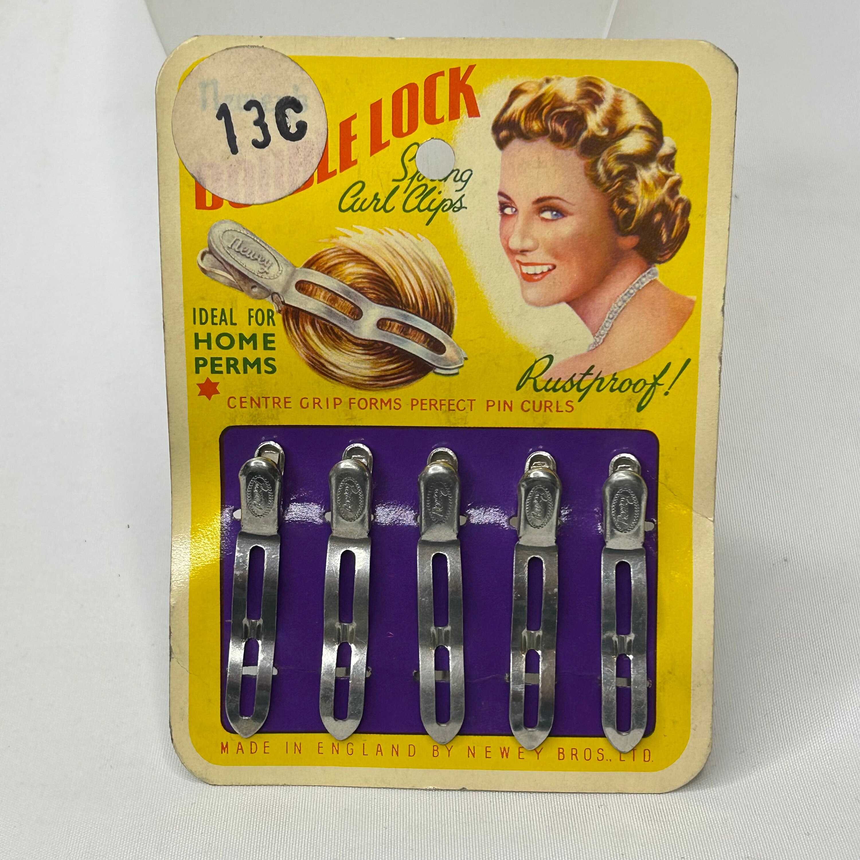 Metal pin curl clearance clips