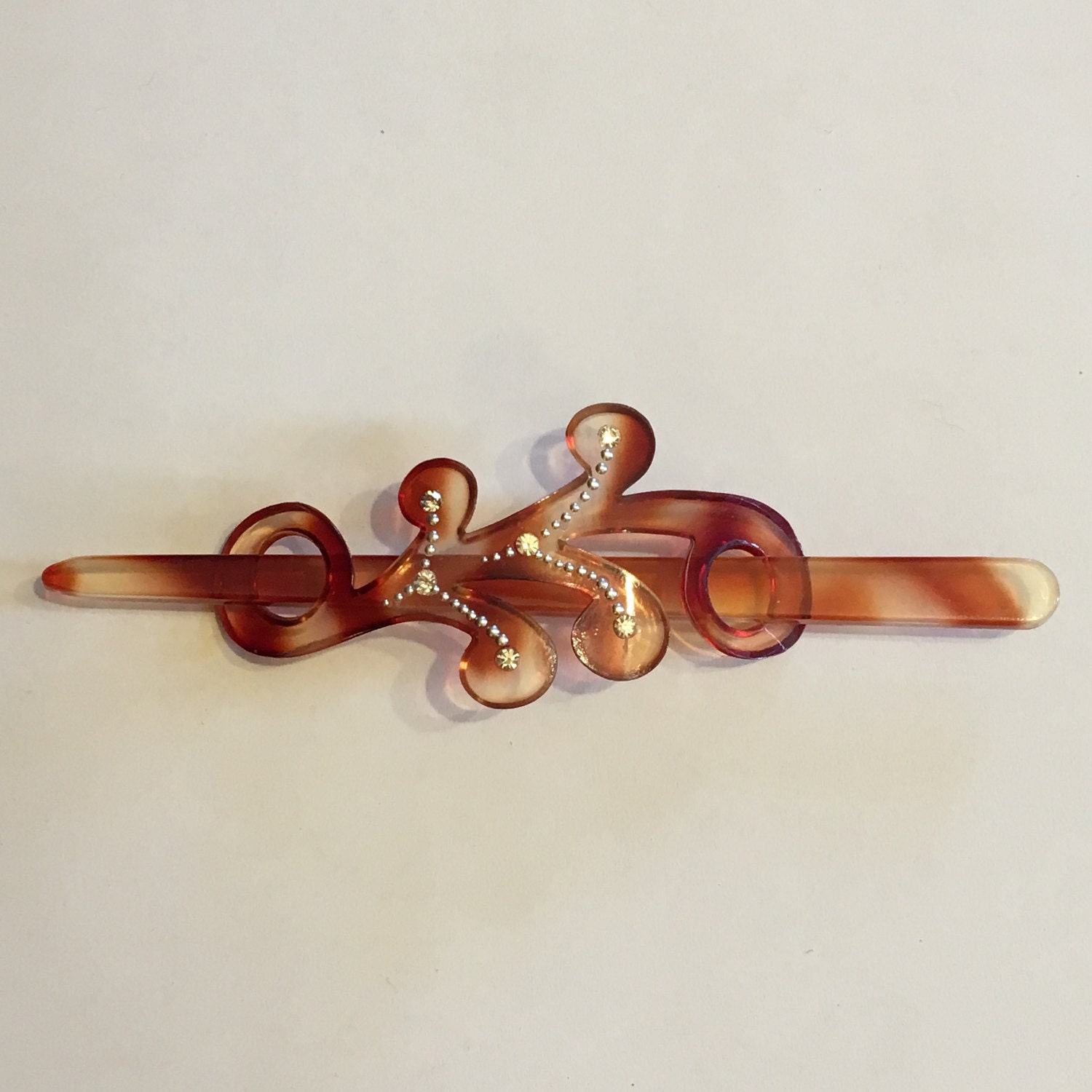 Vintage 1980s Post Modern Stunning  Lucite Hairclip/Barrette Vintage Barrette, 1980 main image 2