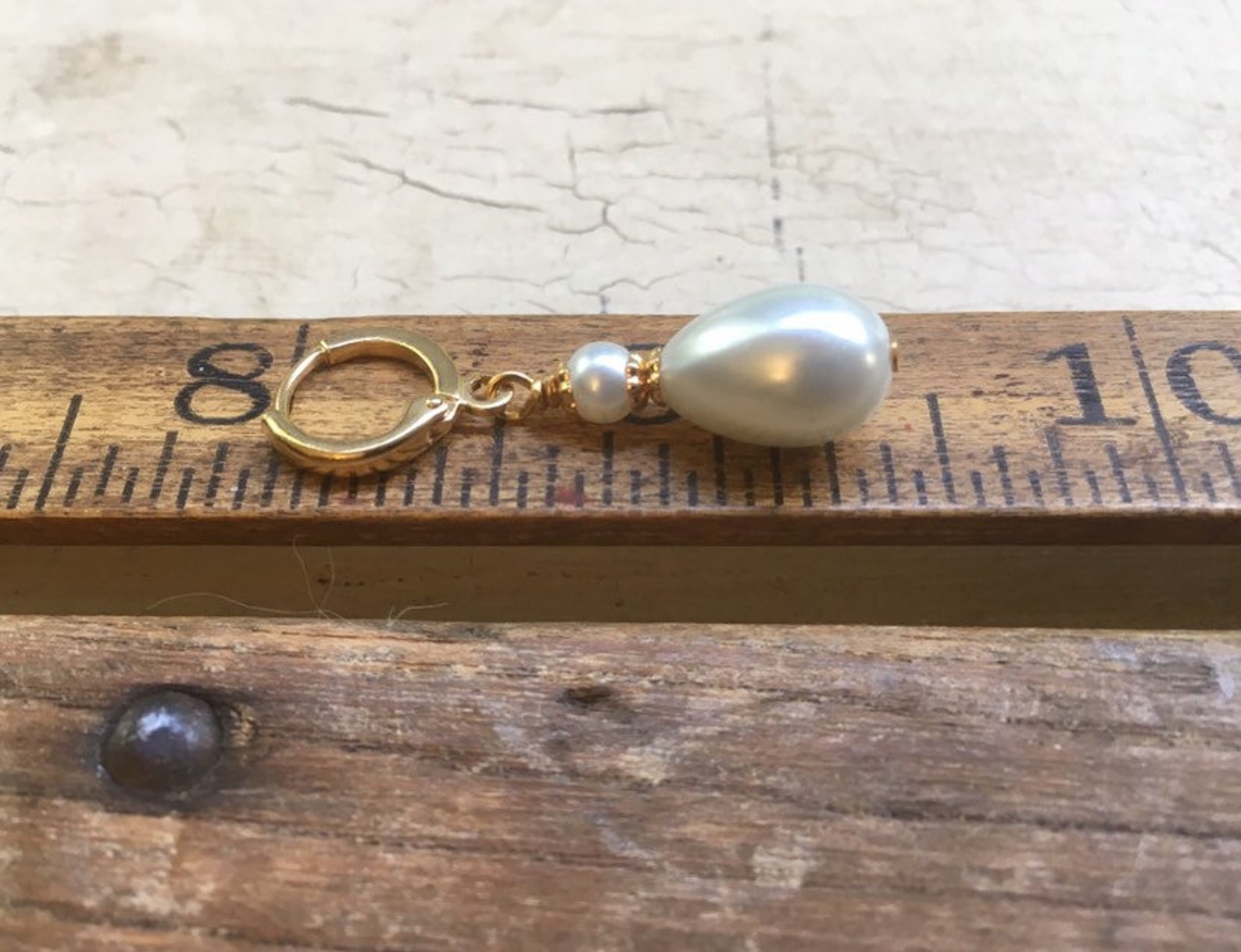 Glass Pearl Drops With a Second Smaller Glass Pearl Etsy