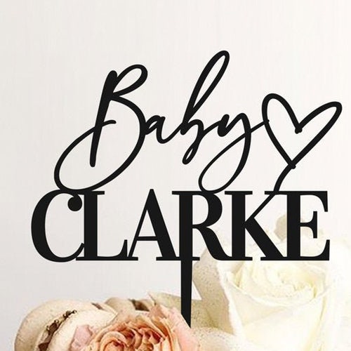 Custom Baby Shower Cake Topper Baby Shower Decoration Etsy