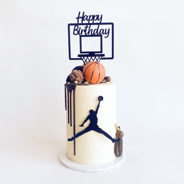 Basketball Cake Topper Set | Basketball Hoop Cake Topper | Basketball Cake Decoration | Jordans Cake Topper Set