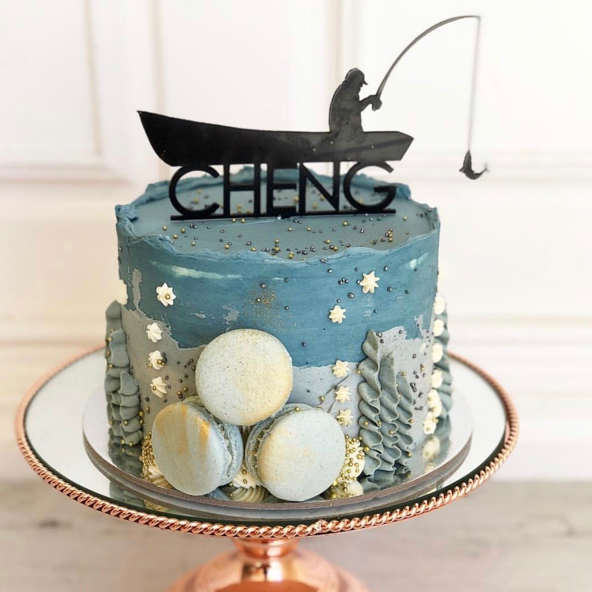 Fisherman Cake Topper Boat Cake Topper Custom Cake Etsy Australia