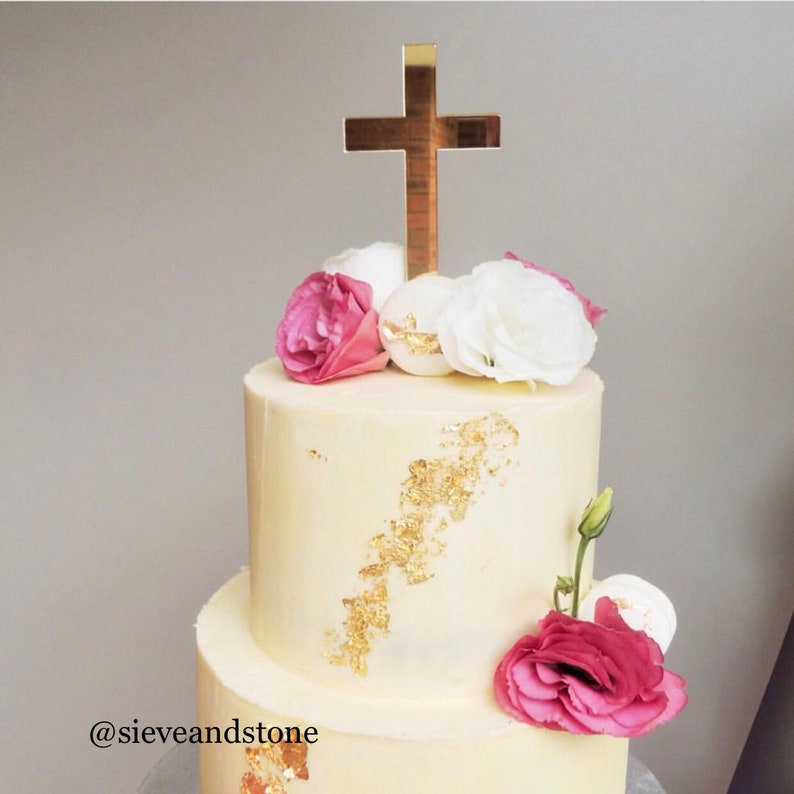 Cross Cake Topper Religious Cake Topper Baptism Cake Etsy Australia