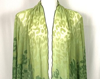 Susan Graver ,flowing feminine chiffon duster -2X