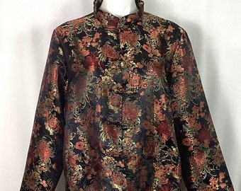 Robert Louis— silk mandarin jacket-size XL