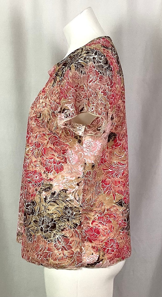 Christopher and Banks sheer net blouse-size-L - image 5