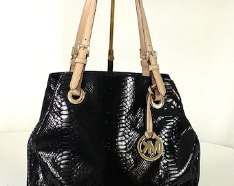 NWOT- Michael Kors patent snakeskin shoulder bag