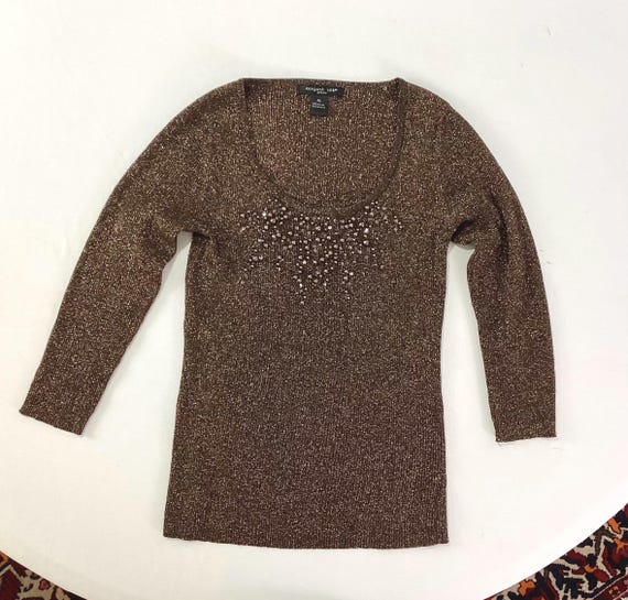 August Silk -petite-S-glitter top