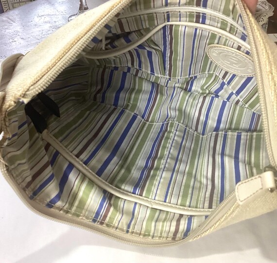Etienne Aigner Vintage Woven Jute Leather Backpack - Stylish Retro Fashion Etienne aigner vintage jute - Gem main image 3