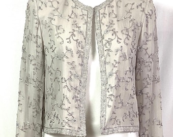 Papell Boutique Evening-silk beaded top-size-P6