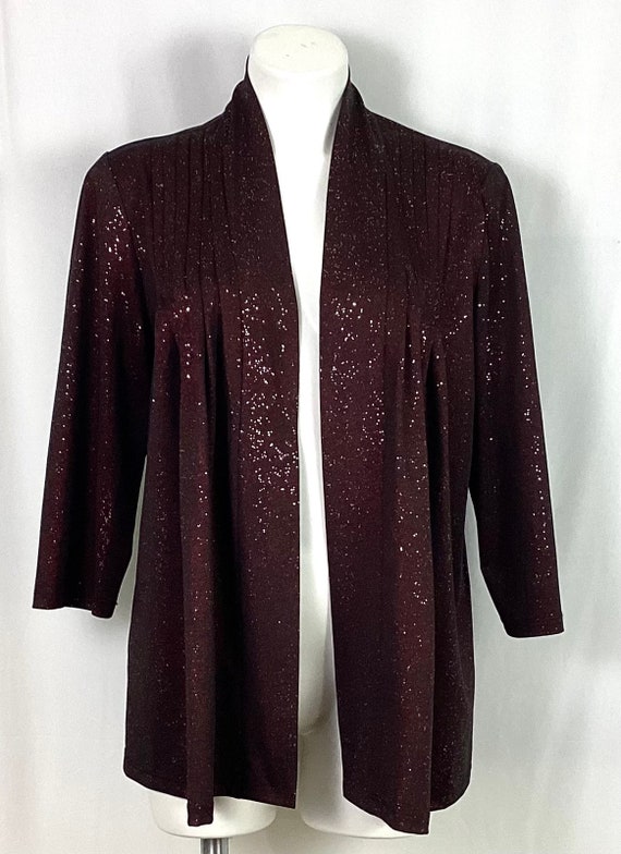 Chicos  travelers glitter plum duster jacket - Ch… - image 1