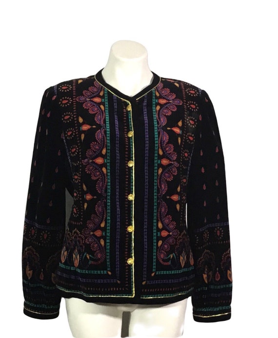 Saxton Hall -size 14-velvet jacket - image 1