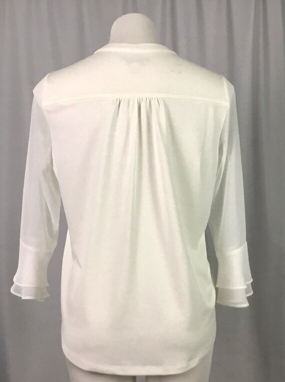 Charter Club double ruffle blouse- size-Pm - image 3
