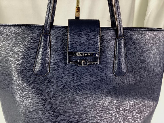 T tahari leather tote sale