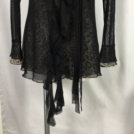 Pretty Angel black lace,chiffon,ruffled blouse -s… - image 5