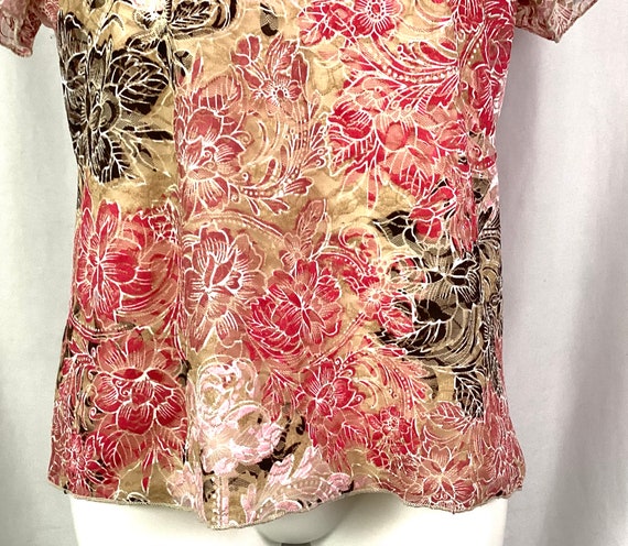 Christopher and Banks sheer net blouse-size-L - image 4