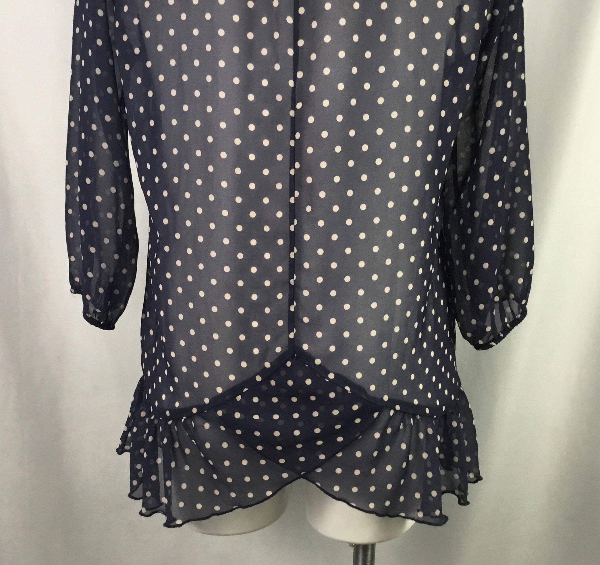 Sweet Pea- Size M-sheer Chiffon Blouse - Etsy