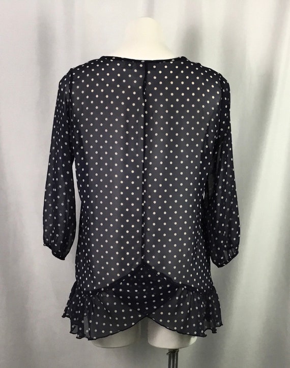 Sweet Pea- size M-sheer chiffon blouse - image 6