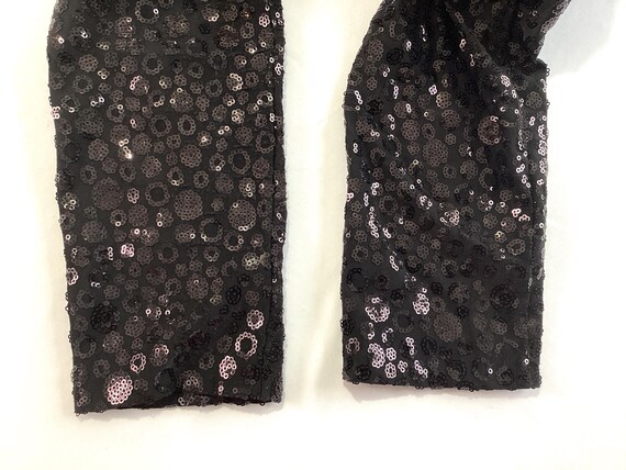 Alex evenings-black poly silk sequin jacket-size M - image 8