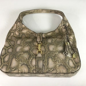 G.I.L.I embossed leather hobo bag
