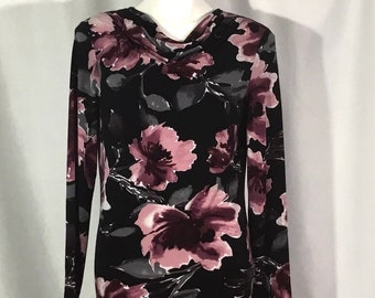 Jones New York -size -M- lavender cowl neck blouse