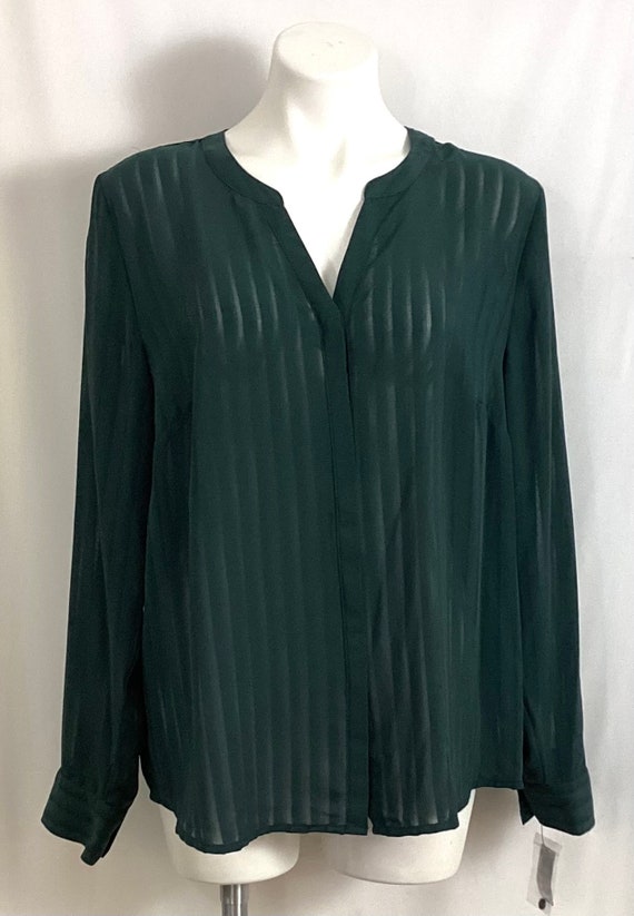 NWT- Apt. 9 semi sheer silk blouse -XL