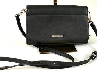 NWOT-Rebecca Minkoff-black saffiano leather crossbody bag