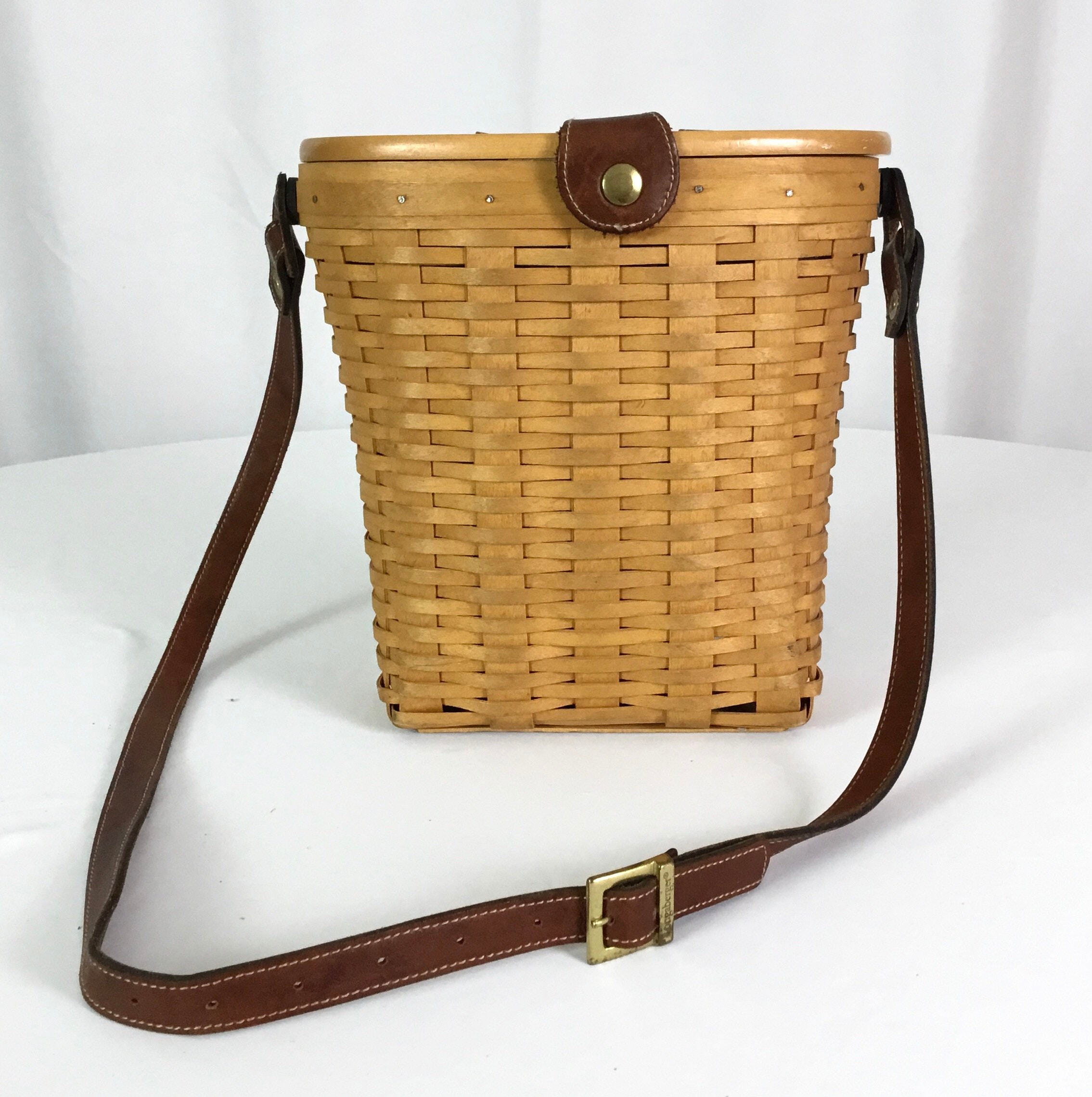 Vintage Longaberger Picnic Basket Purse with Leather Strap – The Broken  Bird Company