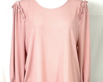 NWT-Adrianna Papell-liquid knit, Swiss dot pattern blouse – size XL