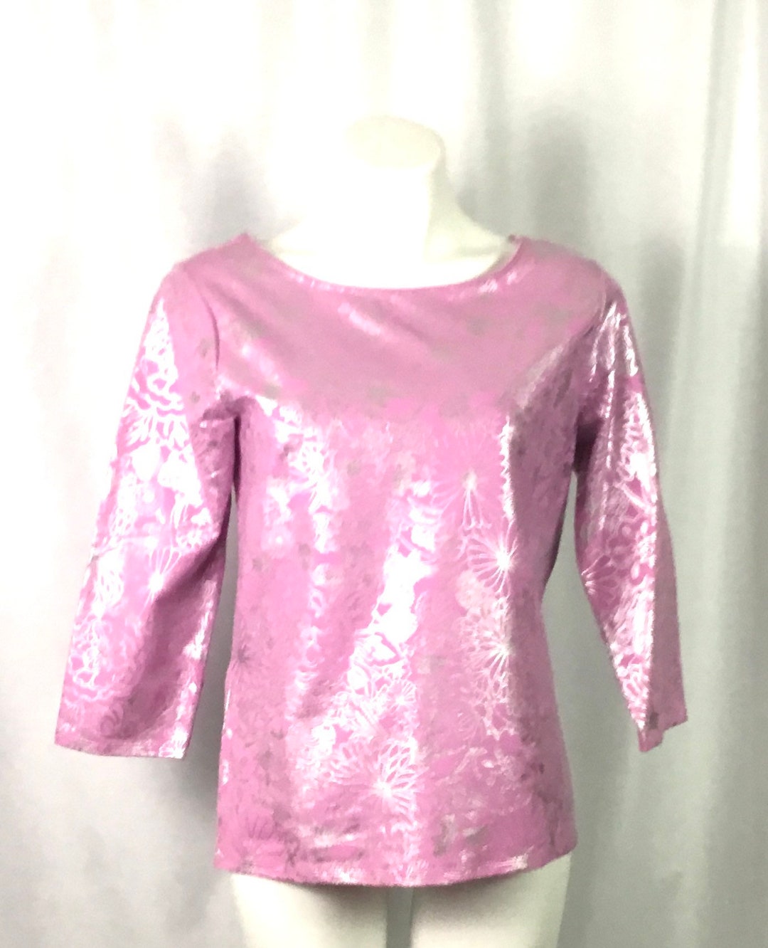 NWT Susan Graver Size Spink Cotton Spandex Top Etsy