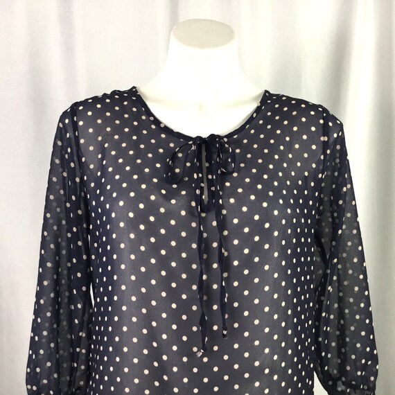 Sweet Pea- size M-sheer chiffon blouse - image 3