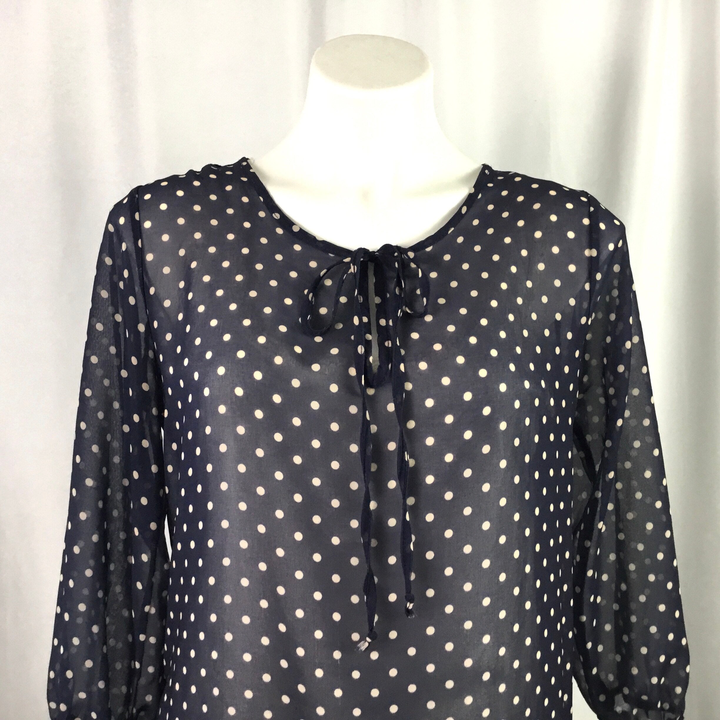 Sweet Pea- Size M-sheer Chiffon Blouse - Etsy