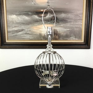 1970’s MCM-chrome and crystal lamp