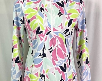 Tommy Bahama-ladies golf, quarter zip active wear top – size-L