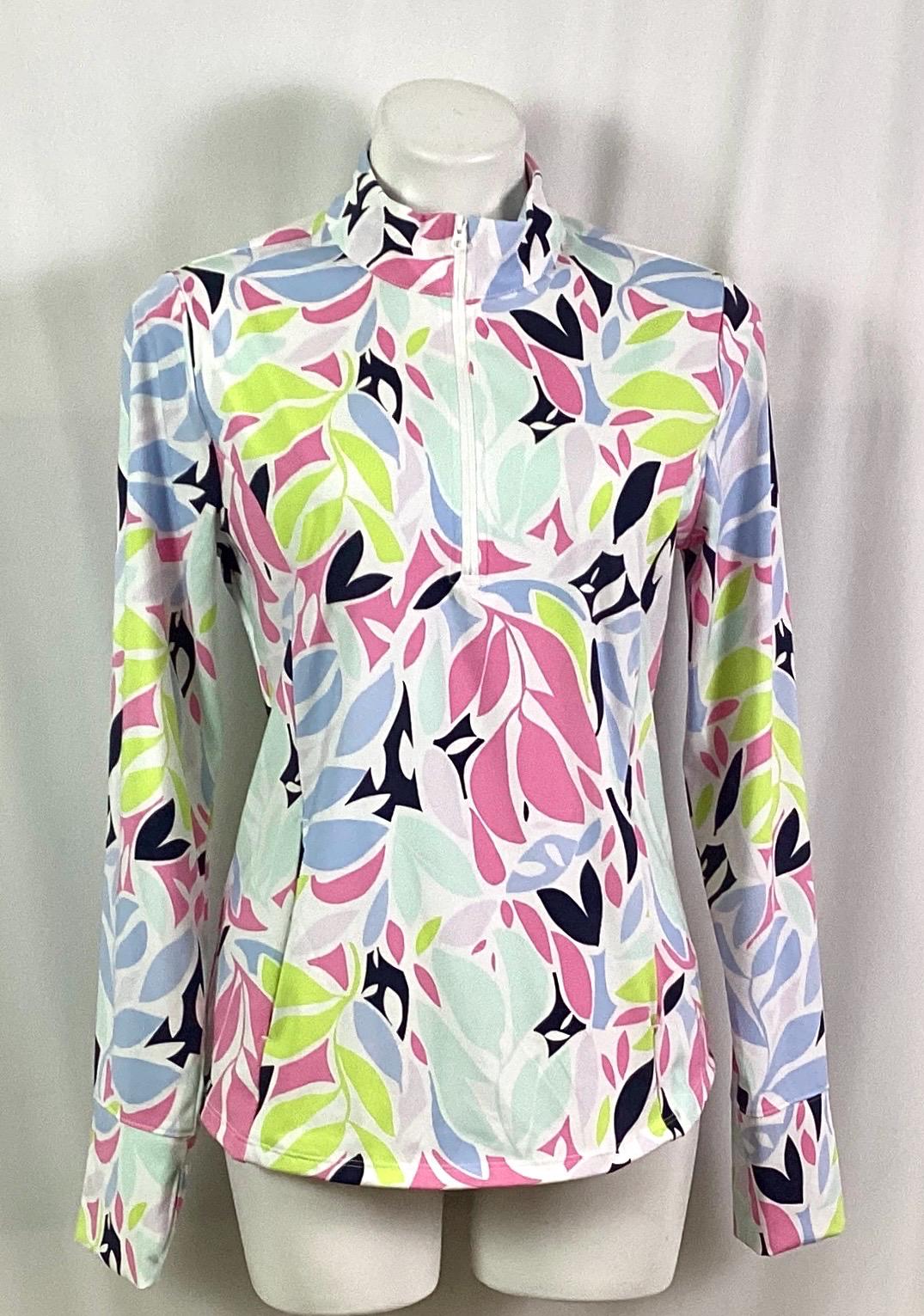 Tommy Bahama-ladies golf, quarter zip active wear top - size-L