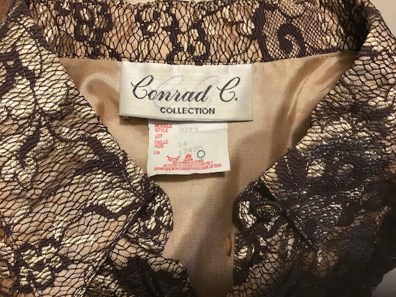 Conrad C collection- lace over charmeuse top - image 7