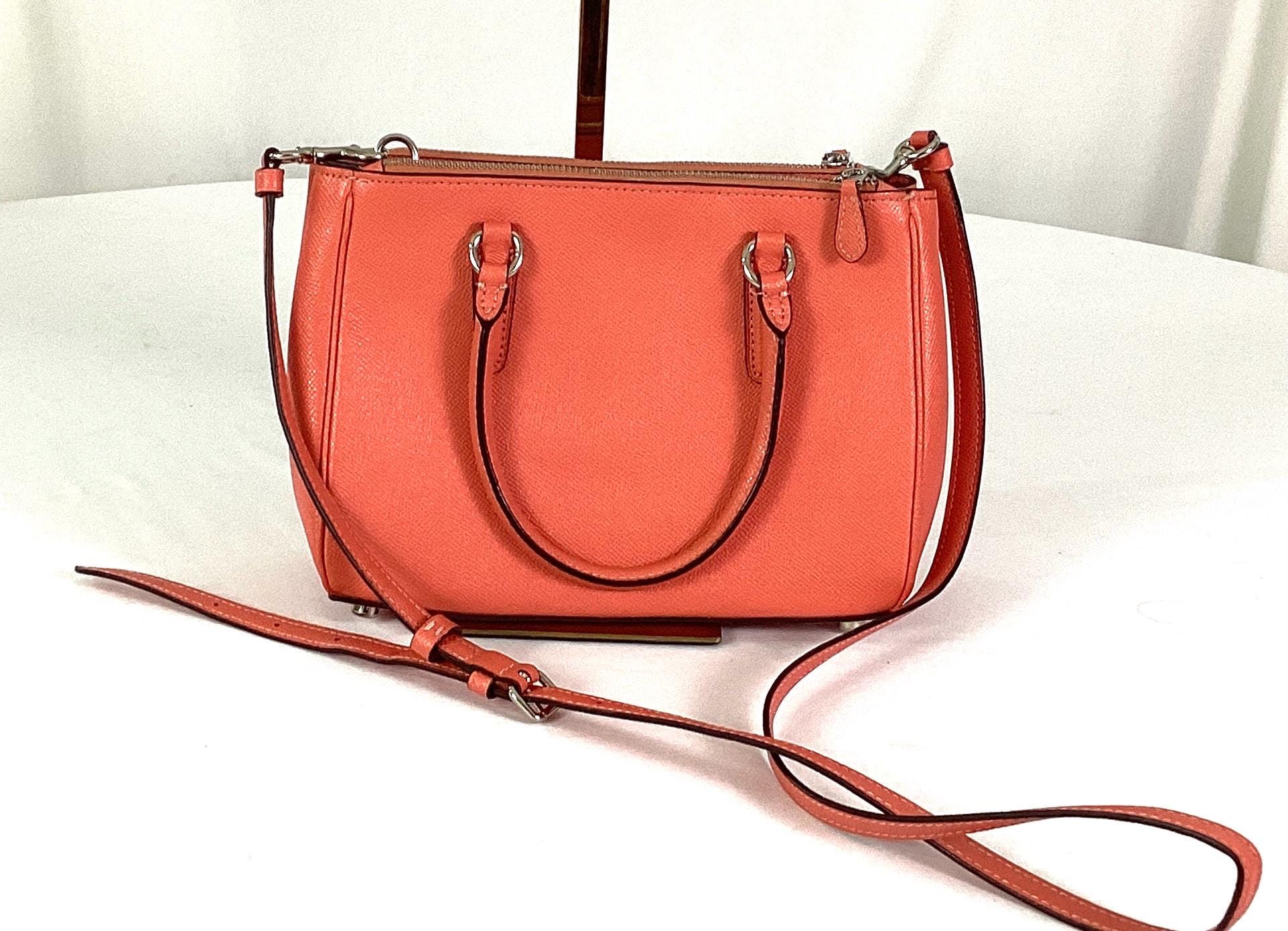 Coach-#f44962 Surrey Carryall,coral Crossbody Bag-like New - Etsy