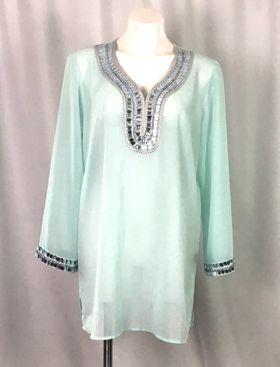 Adrienne Vittadini designer silk tunic