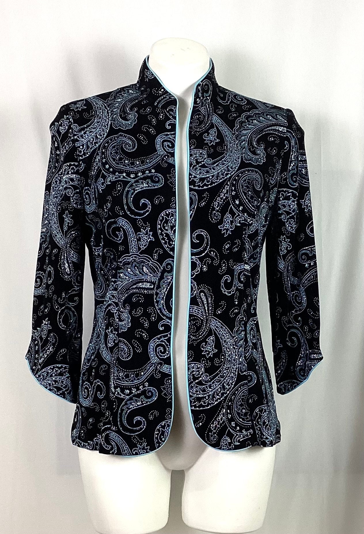 Alex Evenings Glitter Evening Jacket- Size-s - Etsy