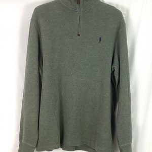 Polo Ralph Lauren-men’s classic estate-rib quarter zip - pull over sweater-size-L